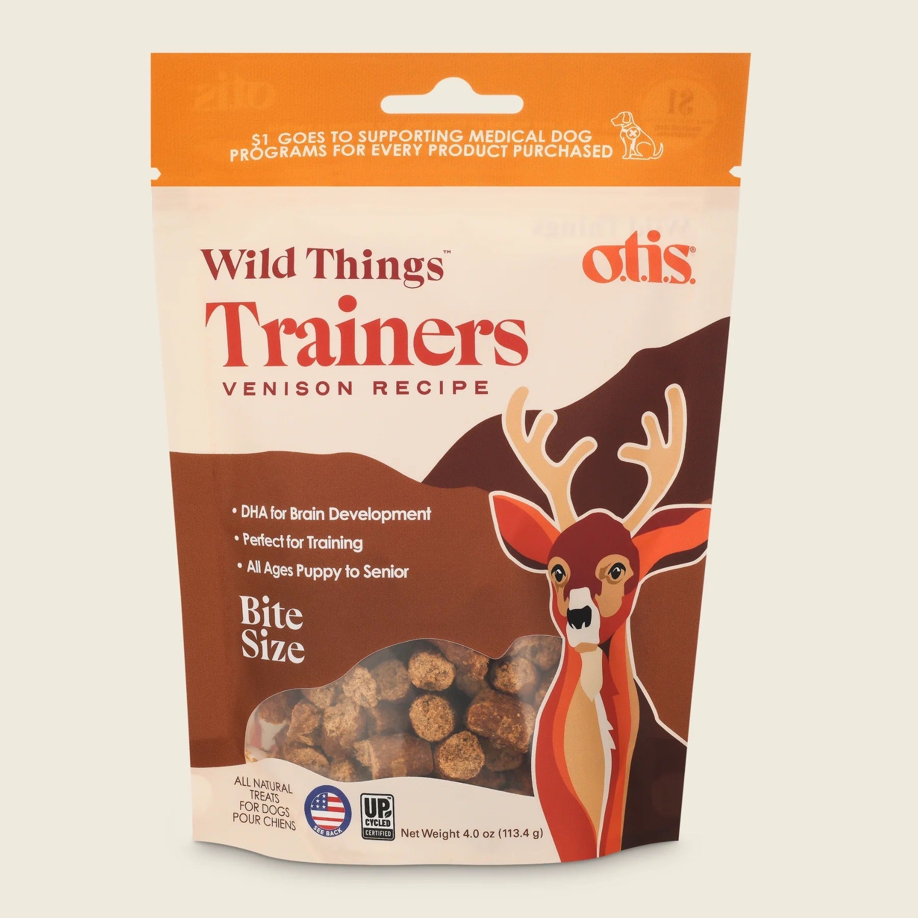 Venison Training Dog Treats with Ashwagandha & DHA, 4oz