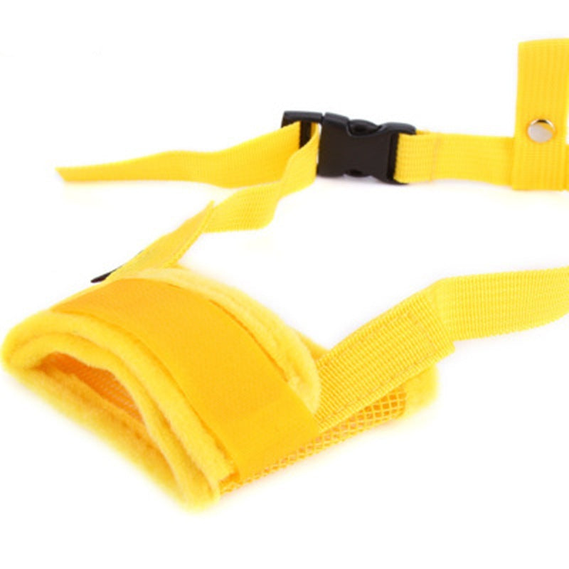 Breathable Mesh & Canvas Dog Muzzle, Adjustable Fit, XS–XXL