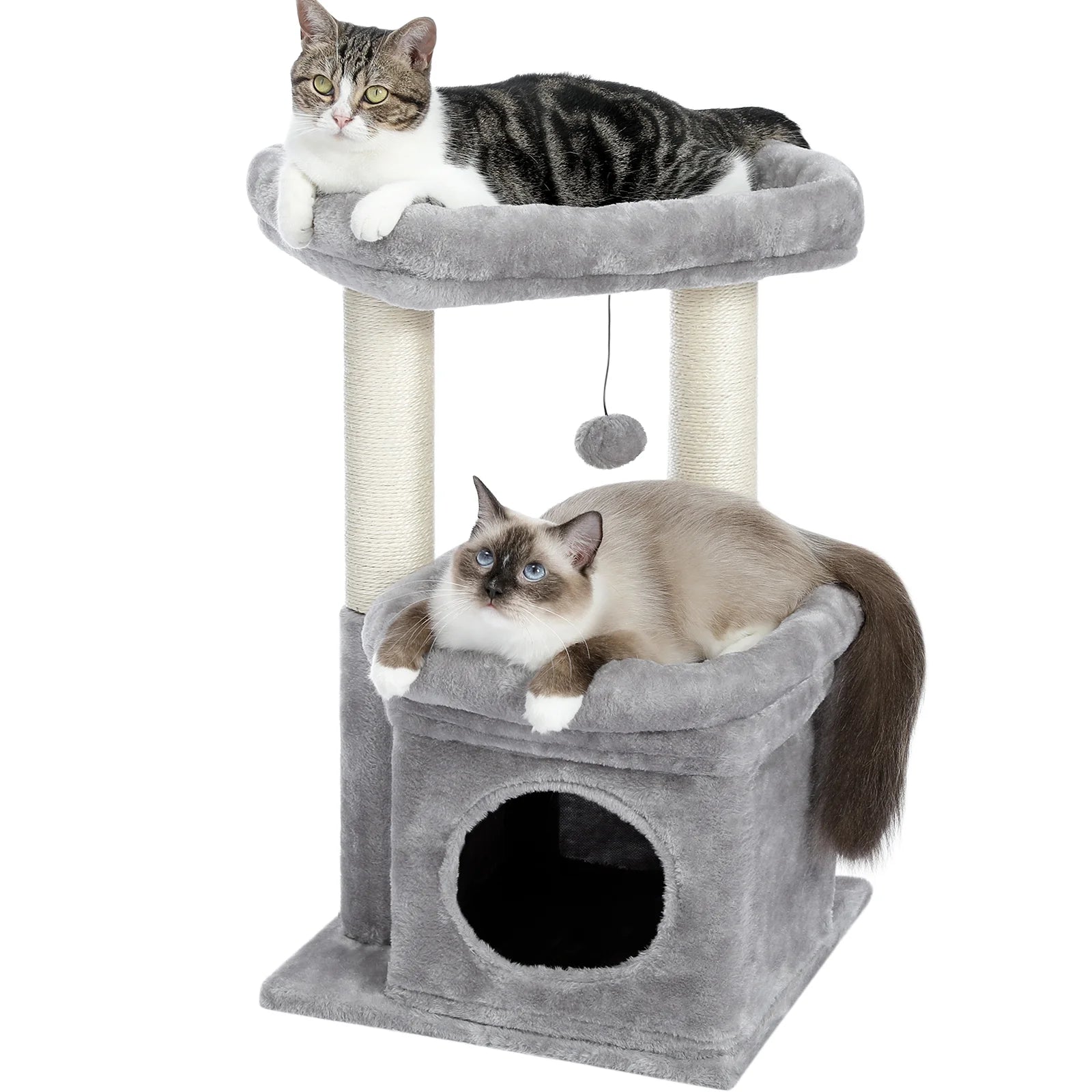 Medium Cat Tree with Removable Perches and Sisal Scratching Posts