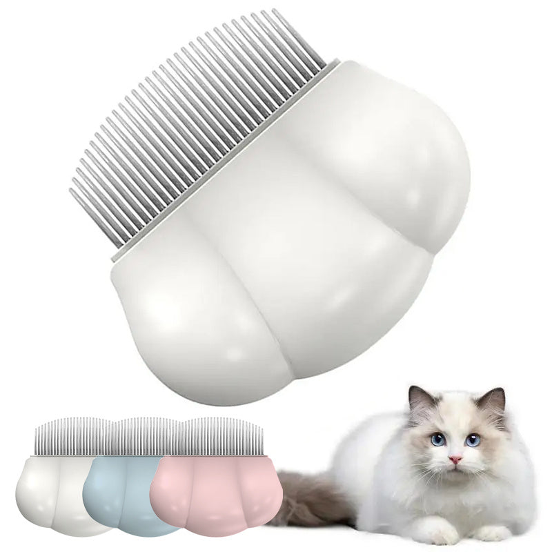 Pet Hair Removal Comb with Ergonomic Handle for All Coat Types
