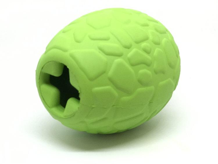 Dinosaur Egg Dog Chew Toy & Treat Dispenser for Large Dogs, Green