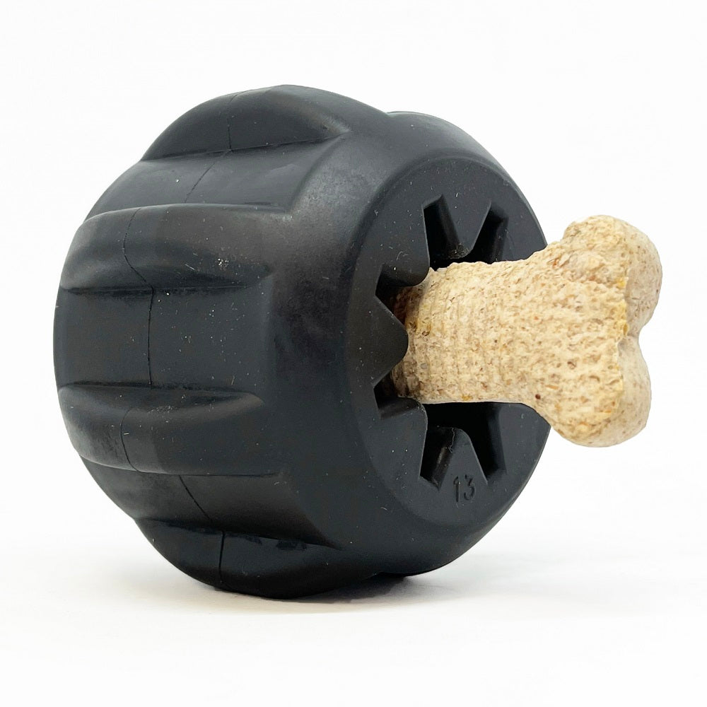 Gear eDispenser Rubber Chew Toy and Treat Holder for Power Chewers, Large