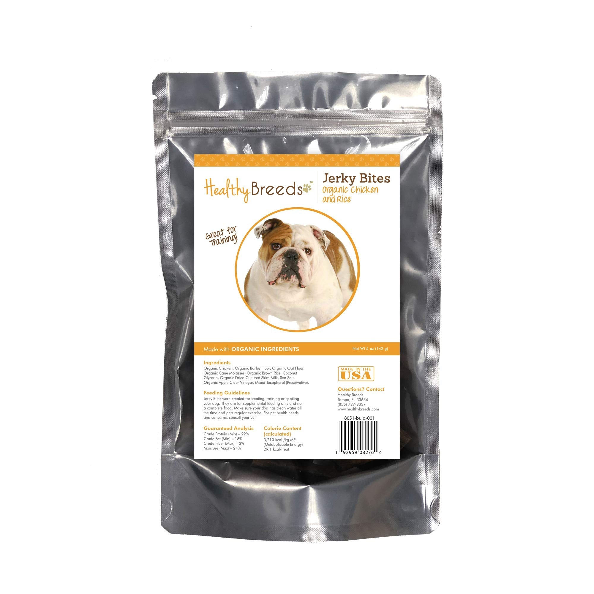Jerky Bites Chicken & Rice Recipe Dog Treats, Organic Ingredients