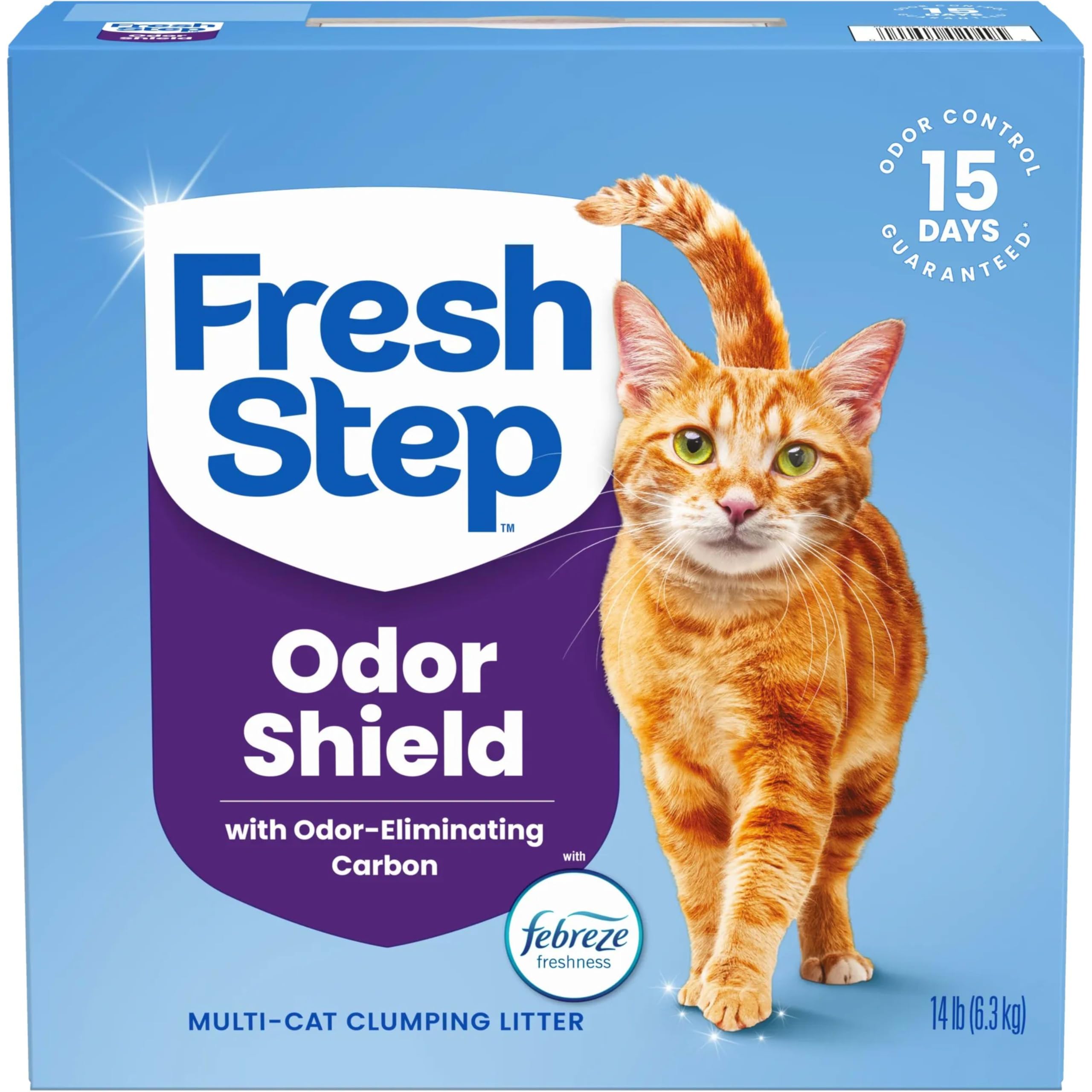 Fresh Step Clumping Cat Litter Multi-Cat Activated Charcoal Low Dust 14 lb