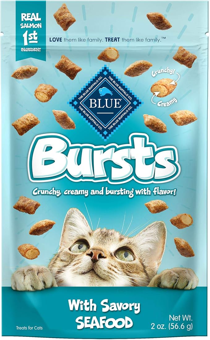 BLUE Bursts Dual-Texture Cat Treats with Real Chicken or Fish