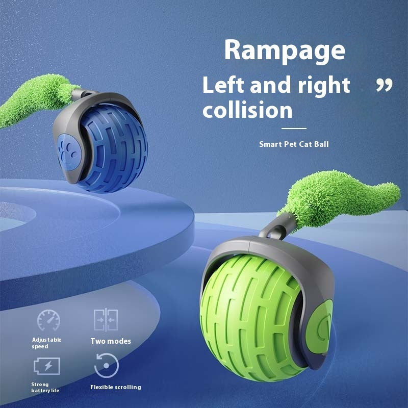 Intelligent Rolling Cat Toy Ball with Food-Grade ABS and Silicone