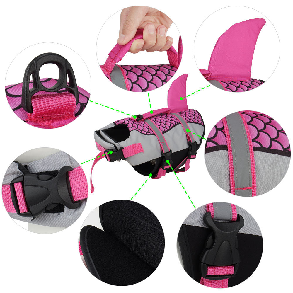 Pet Life Jacket with Handle and Leash Ring – Multiple Colors