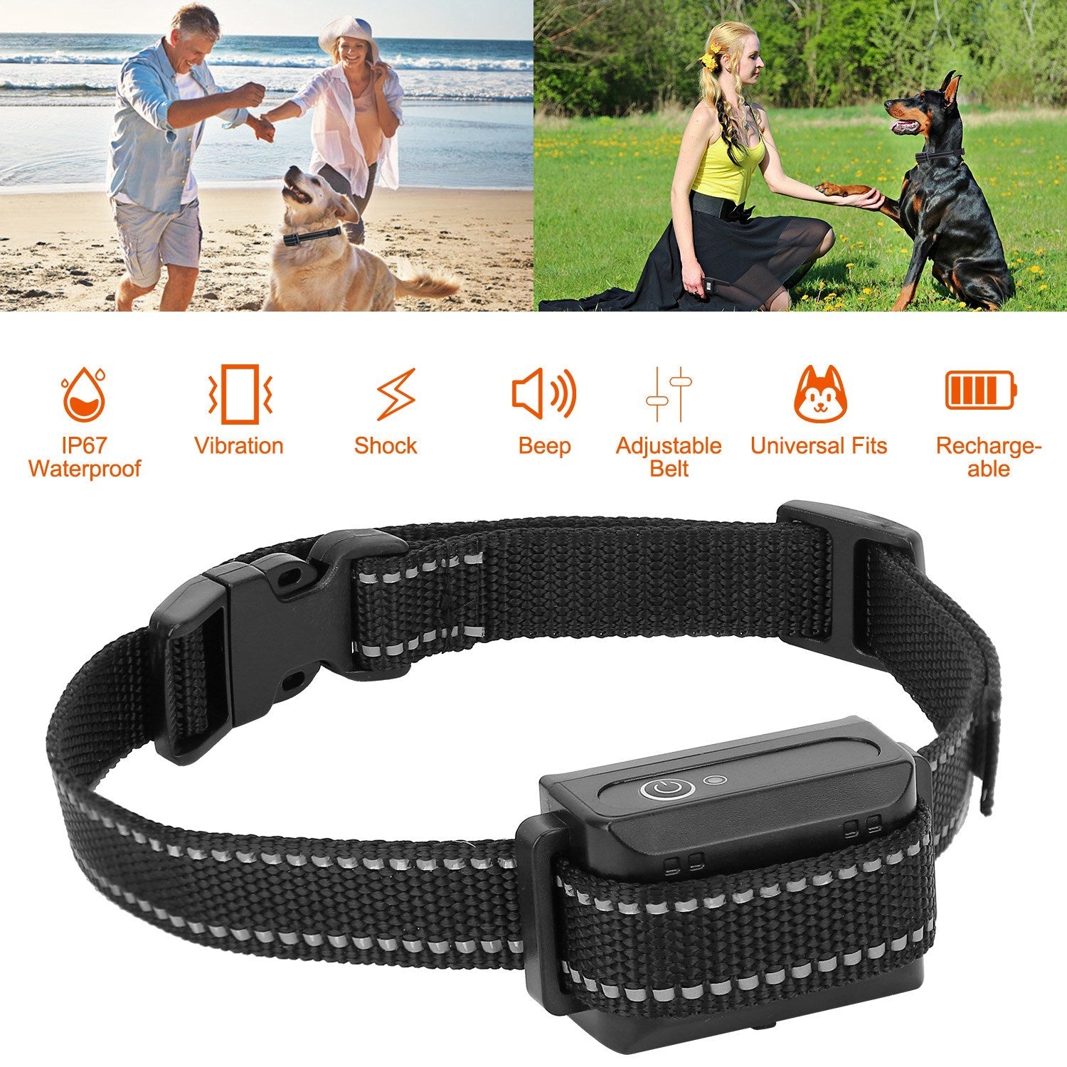 Dog Training Collar Receiver, Waterproof, 3280ft Range, 3 Modes