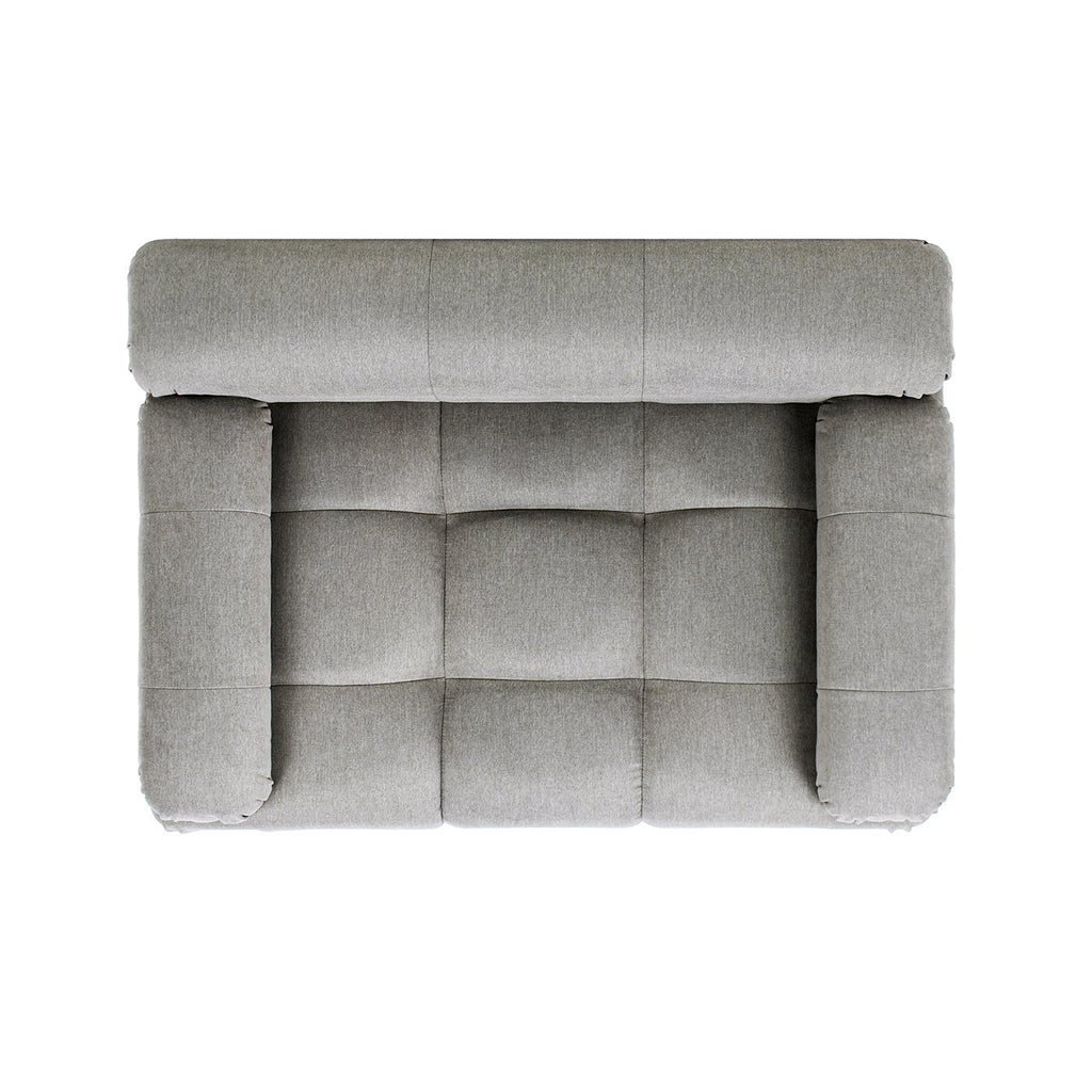 Velvet Pet Sofa with Bolstered Arms, Gray, Small to Medium Dogs