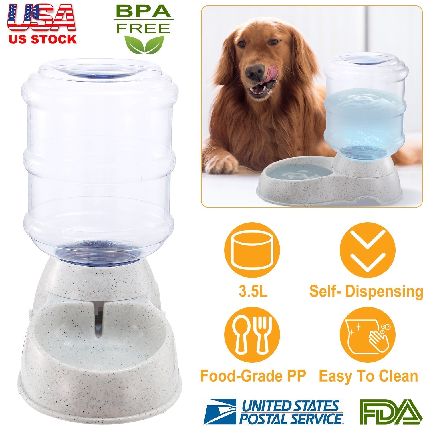 Automatic Pet Water Dispenser, 3.5L for Cats and Dogs