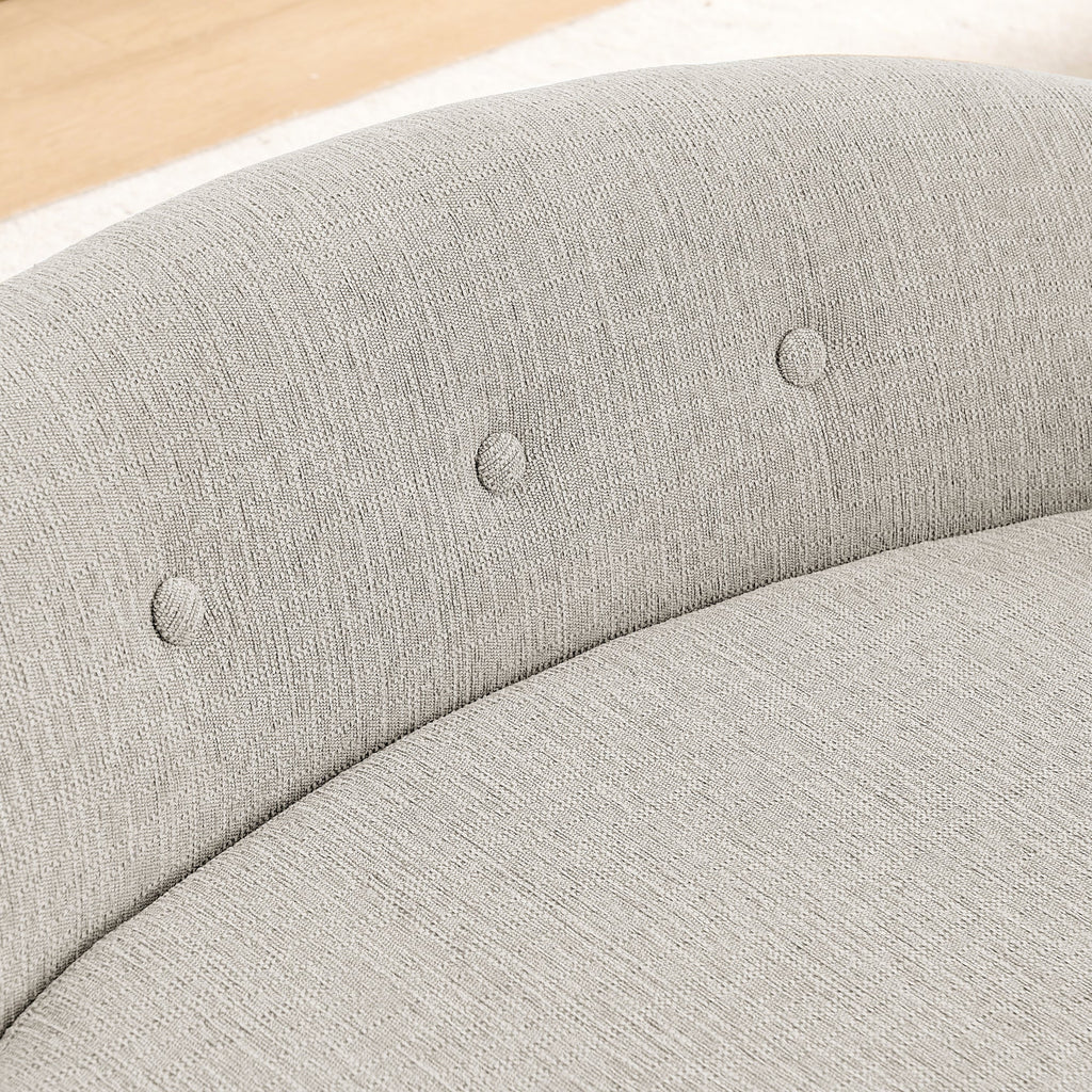Modern Oval Foam Pet Sofa for Large and Oversized Dogs, Beige