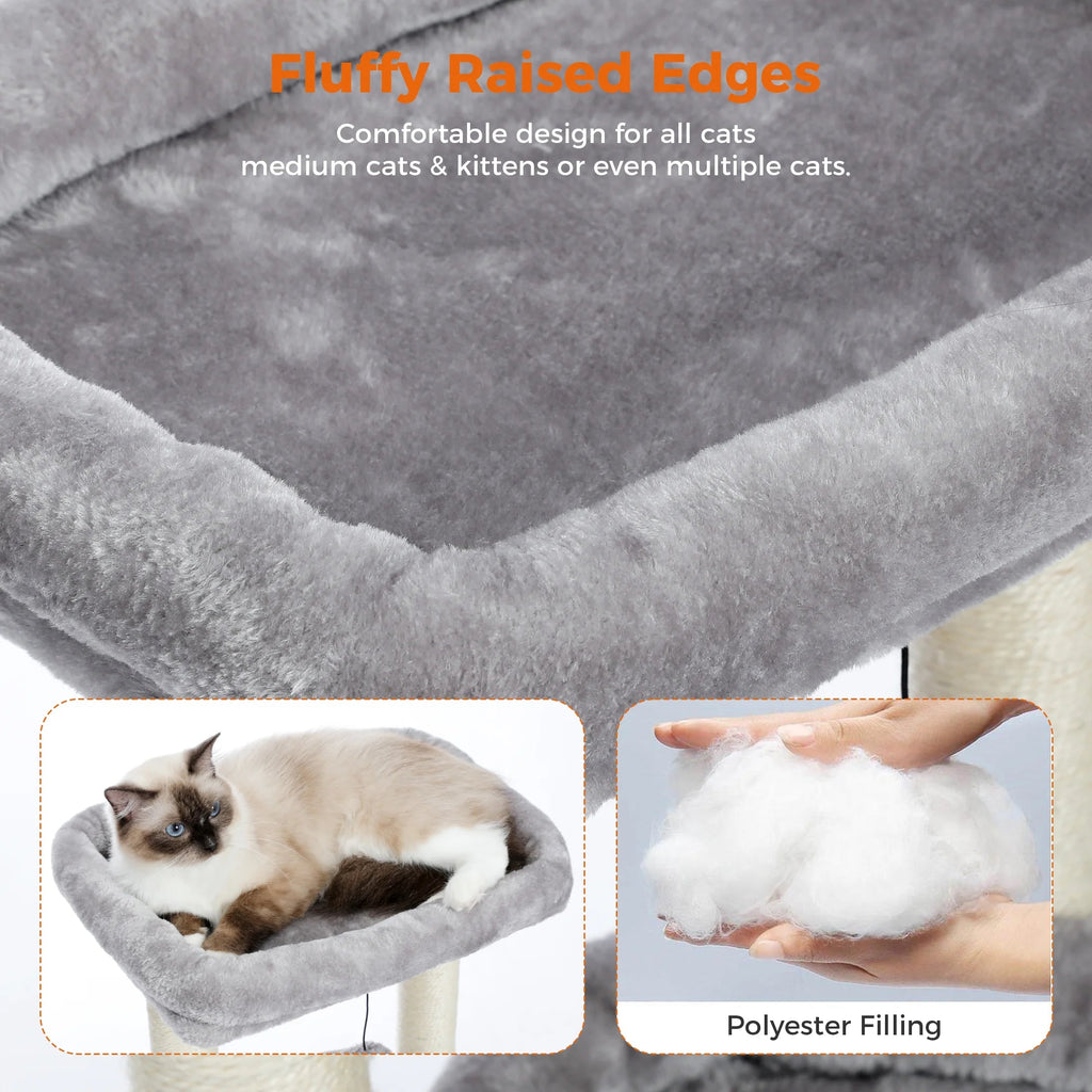 Medium Cat Tree with Removable Perches and Sisal Scratching Posts