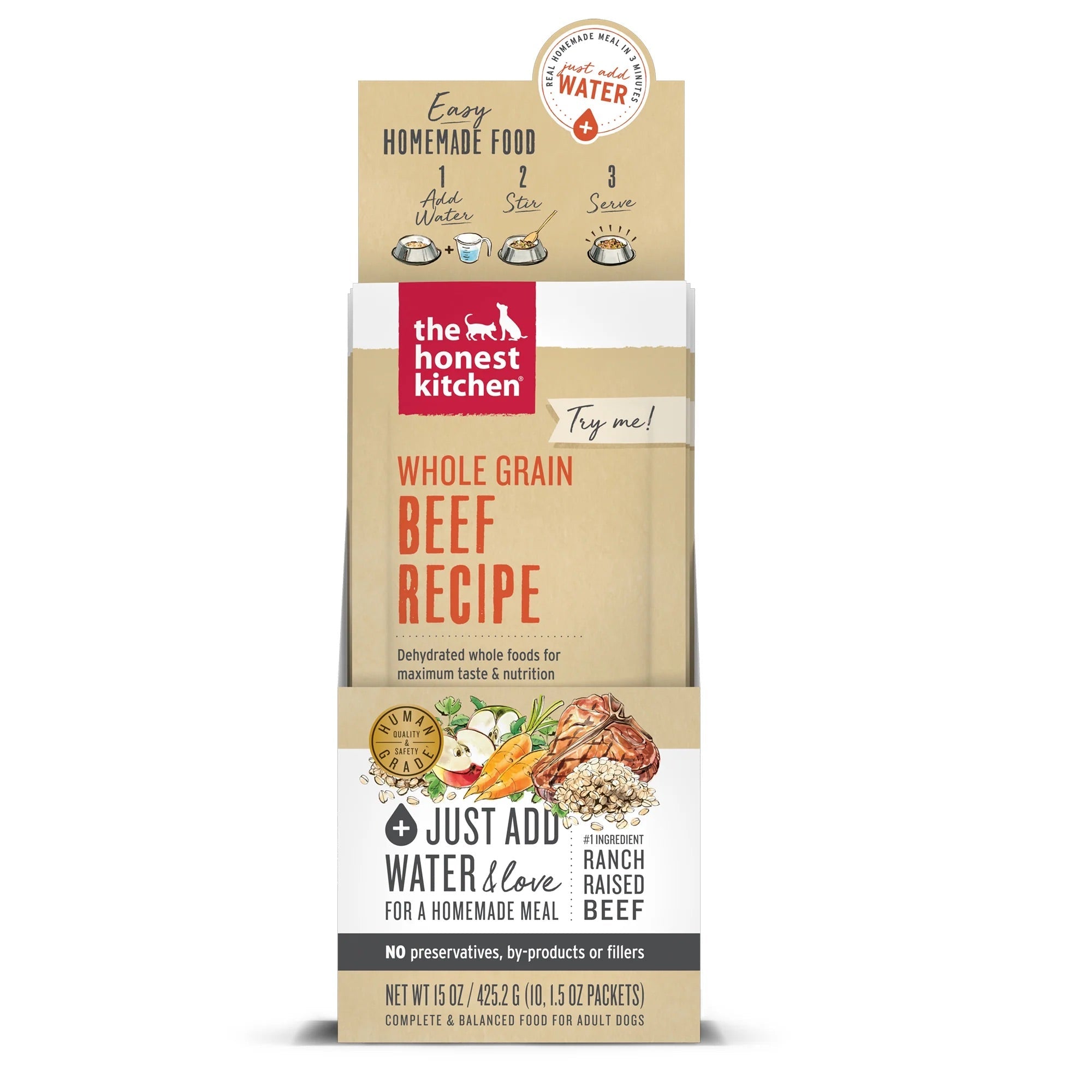 Whole Grain Dehydrated Dog Food with Ranch-Raised Beef
