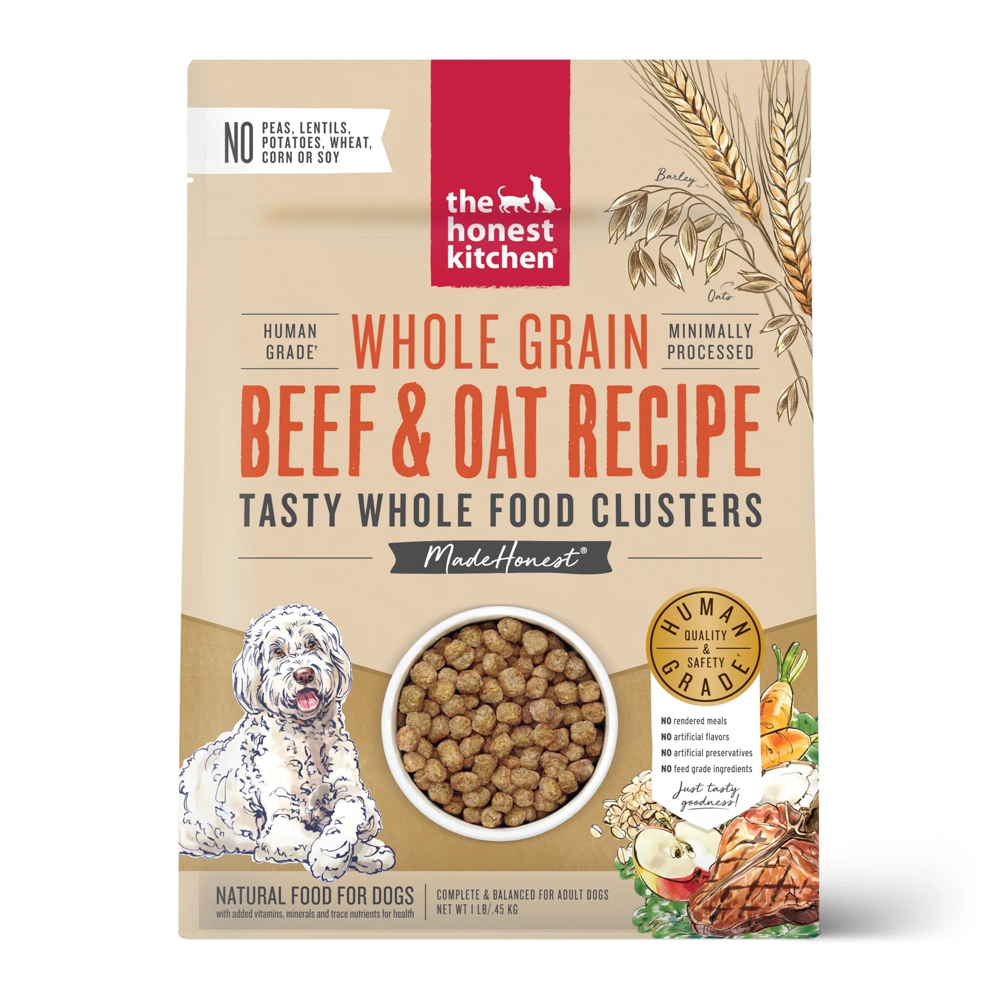 Whole Grain Beef & Oat Whole Food Clusters for Dogs