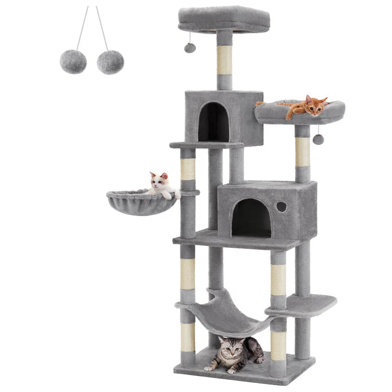 78" Multi-Tier Cat Tree with Condos and Perches