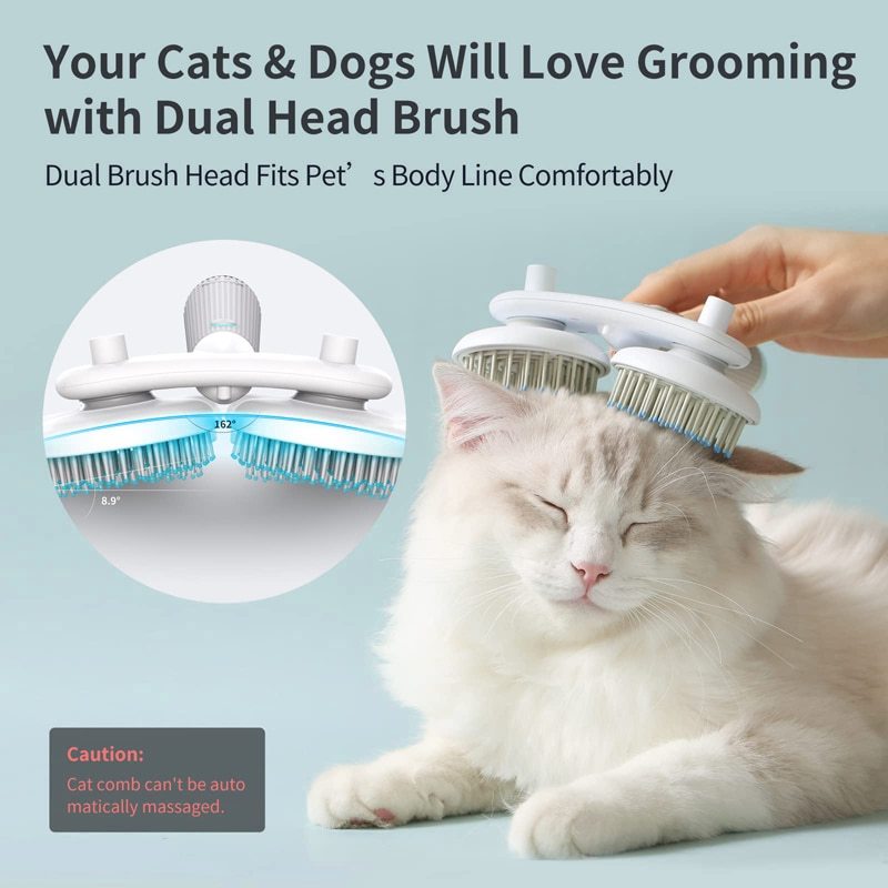 Dual-Head Pet Brush with Negative Ion Technology