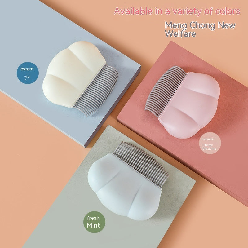 Pet Hair Removal Comb with Ergonomic Handle for All Coat Types