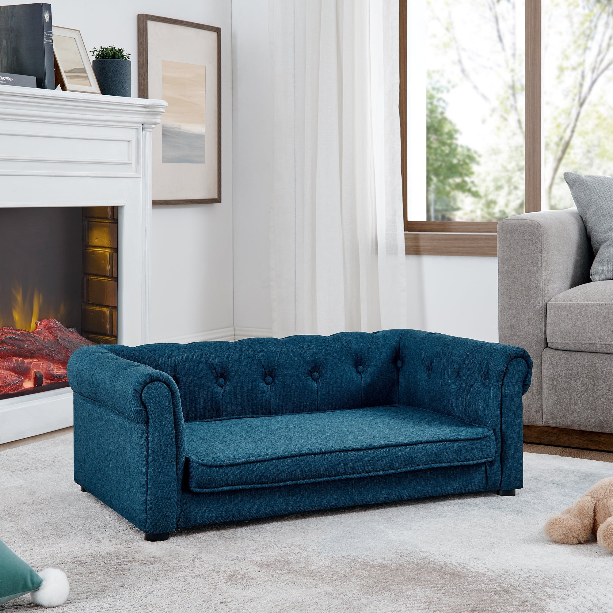 Elegant Rectangle Pet Bed Durable Elevated Dog Sofa Bed