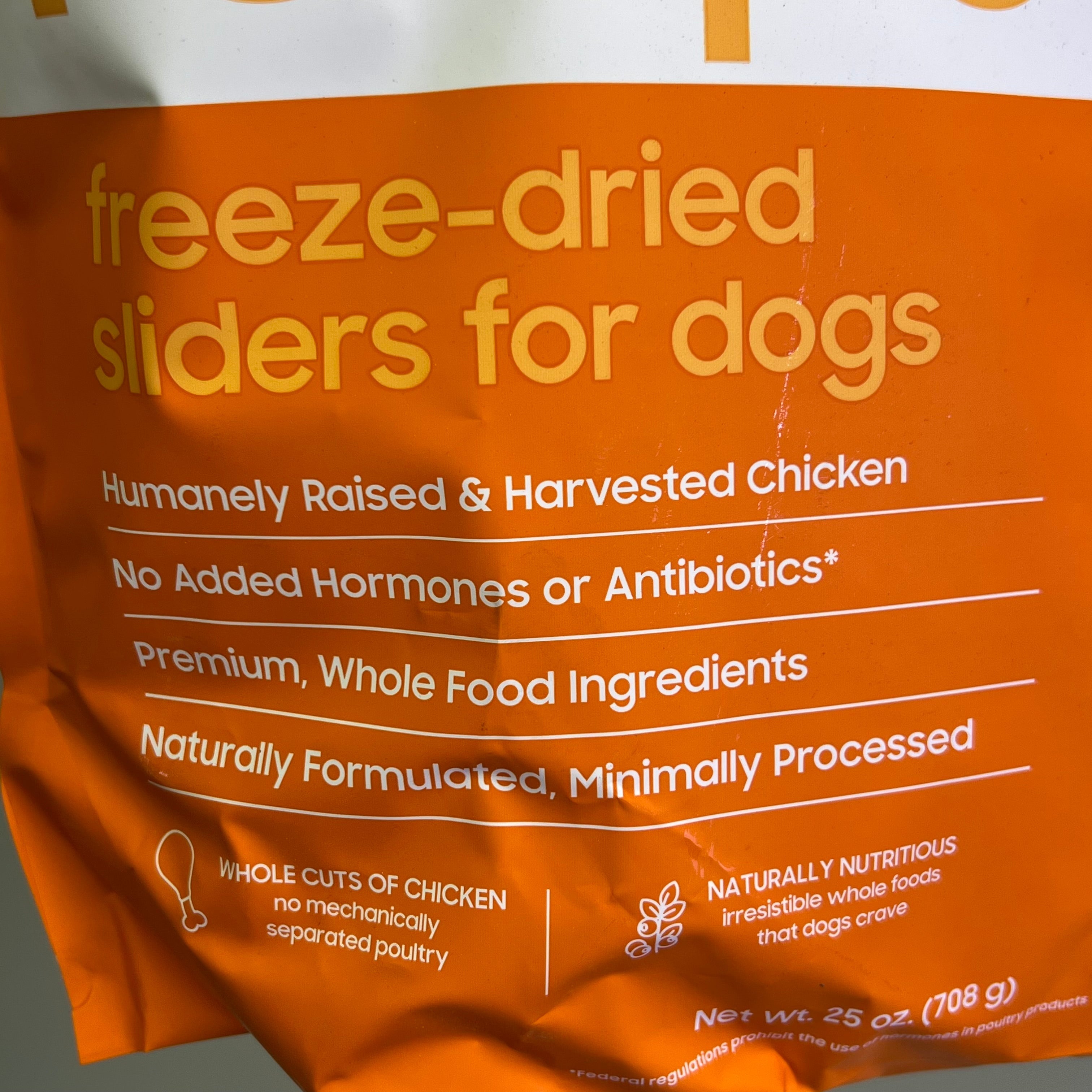 Freeze-Dried Chicken Sliders Dog Food, 25 oz