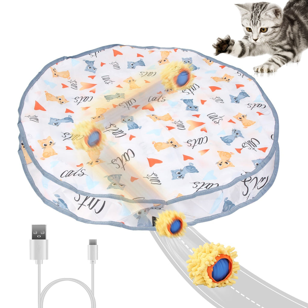 Interactive Rolling Ball Cat Toy with Rechargeable Battery