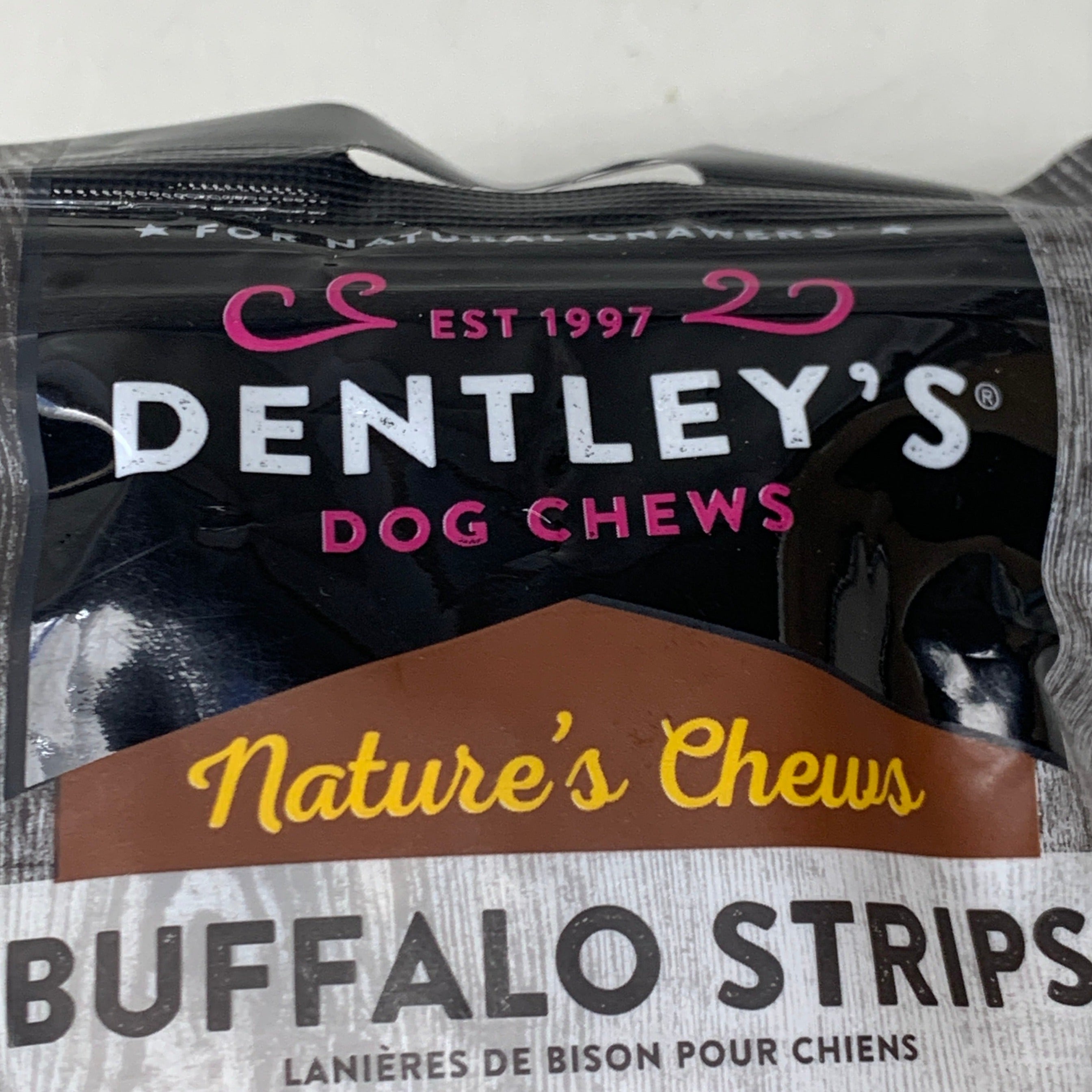 Dentley’s All Natural Buffalo Strips Dog Chews 3-Pack