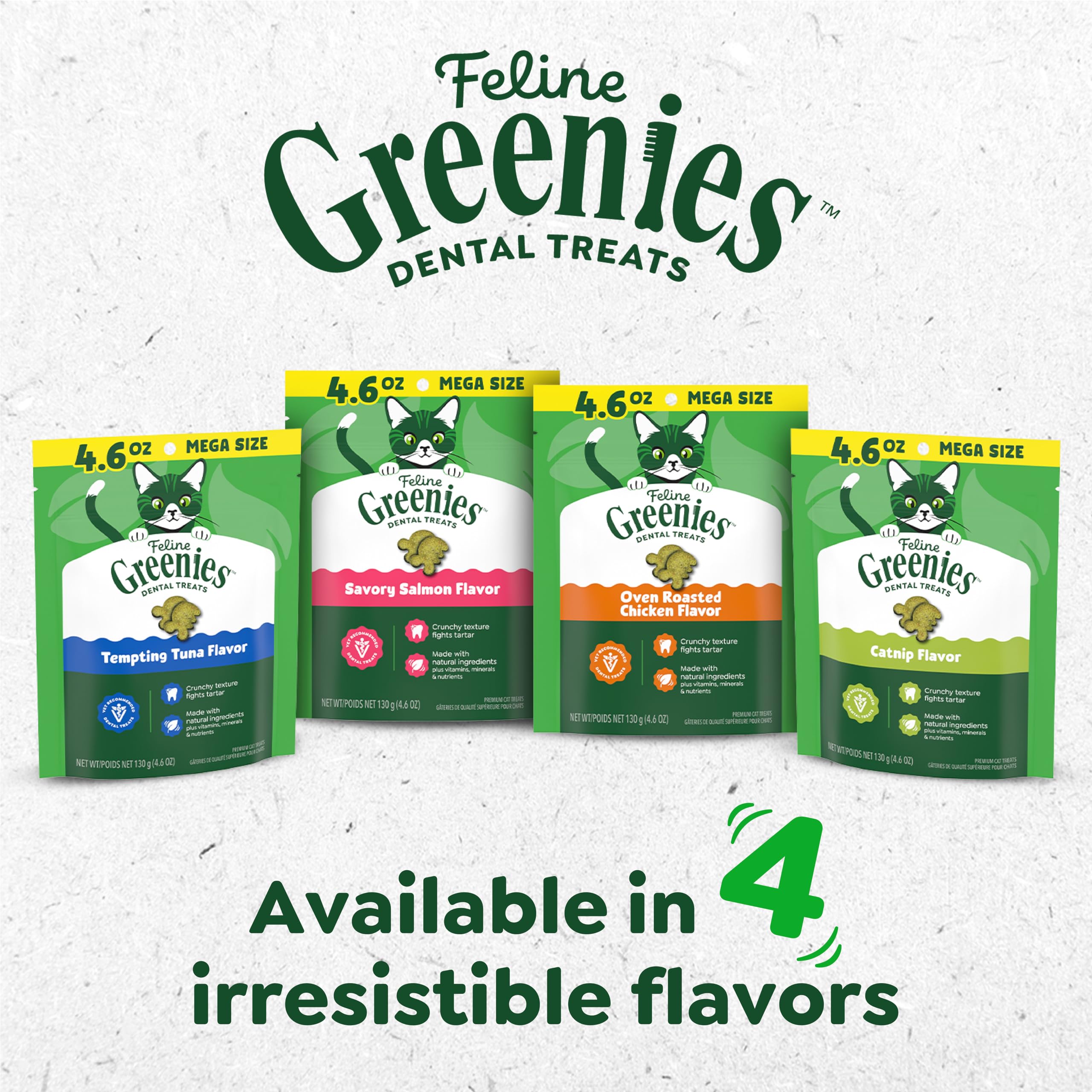 Feline Greenies Dental Cat Treats Tuna Flavor for Adult Cats