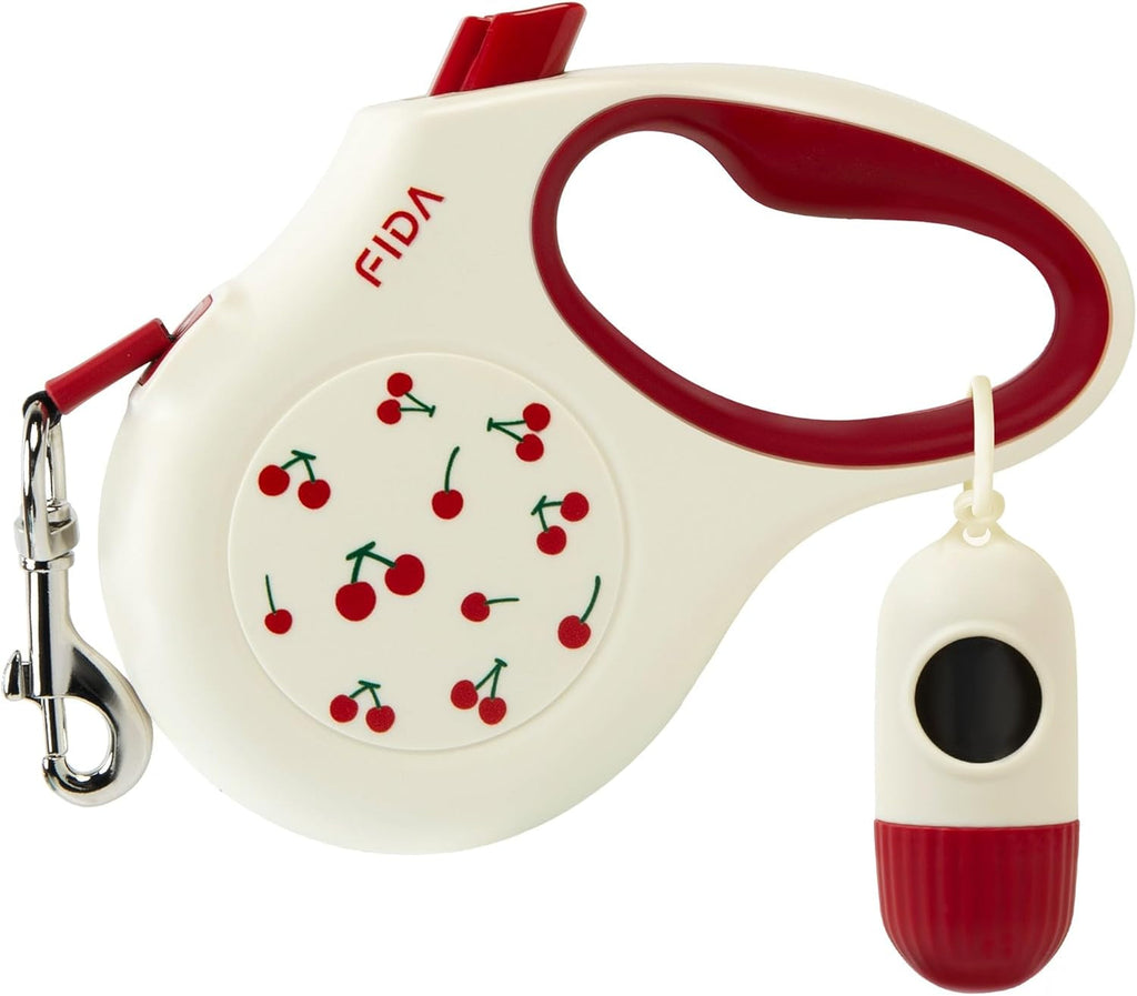 16ft Retractable Leash for Small Dogs and Cats, Reflective, with Waste Bag Dispenser