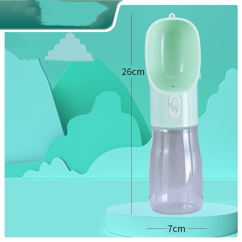 Portable Pet Water Bottle, Plastic, 458ml, for Dogs and Cats