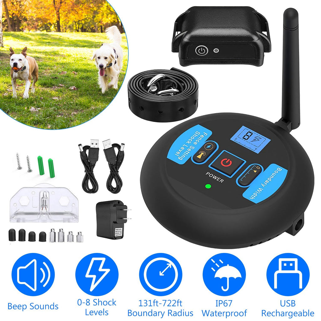 Wireless Electric Dog Fence with Adjustable Collar
