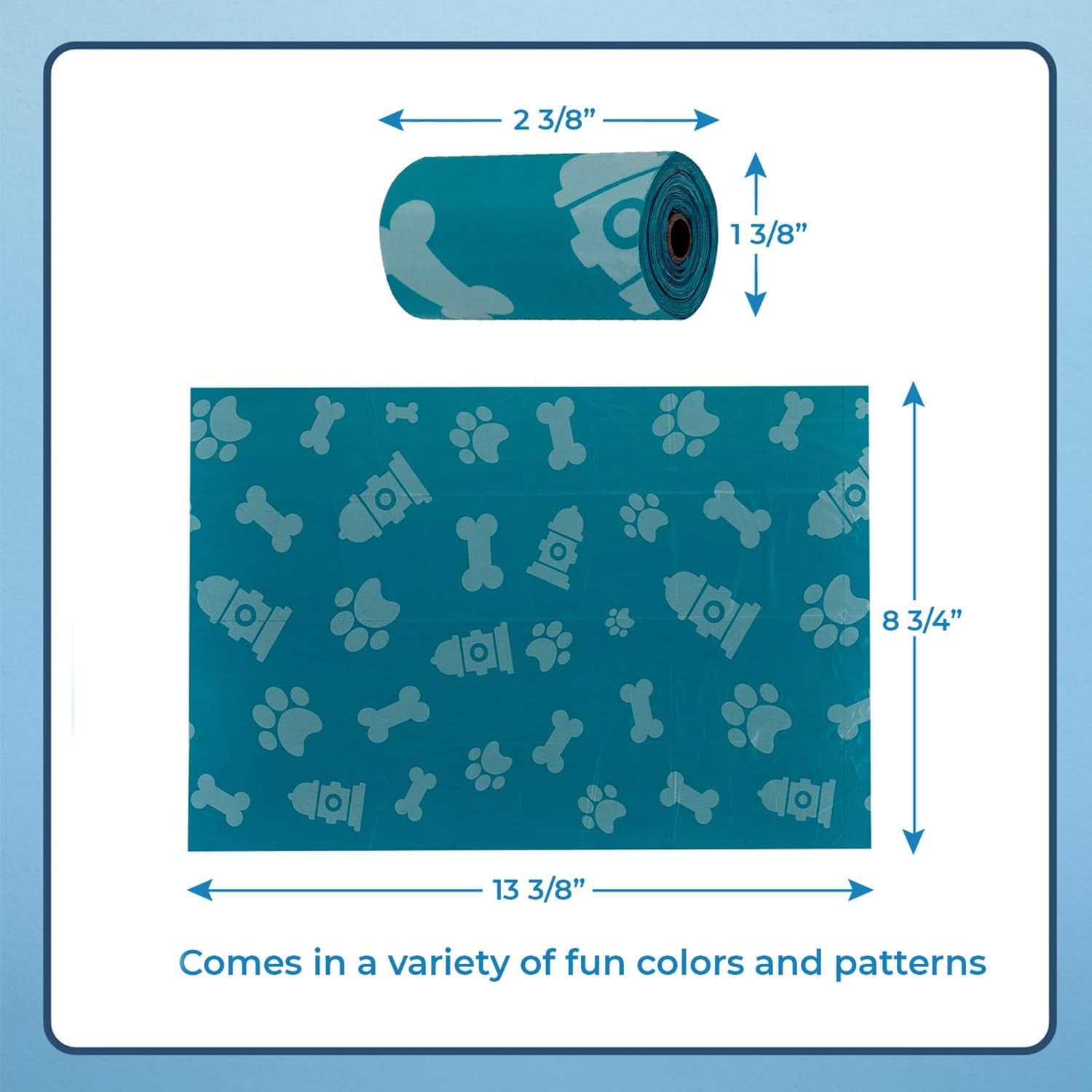 Dog Waste Bag Roll Replacements for Refuse Cleanup