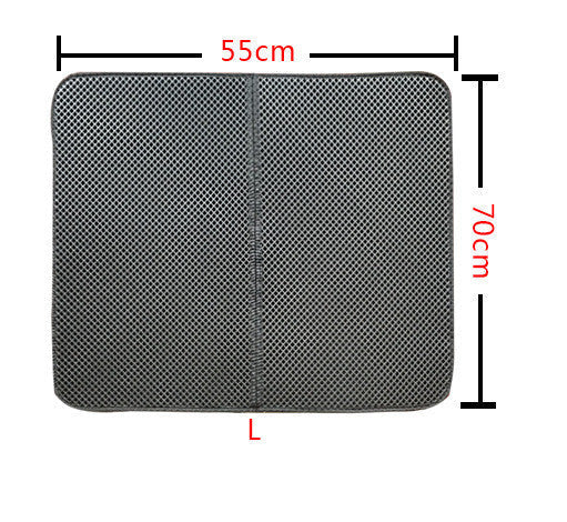 EVA Cat Litter Mat – Waterproof, Foldable, Black or Grey, S–L