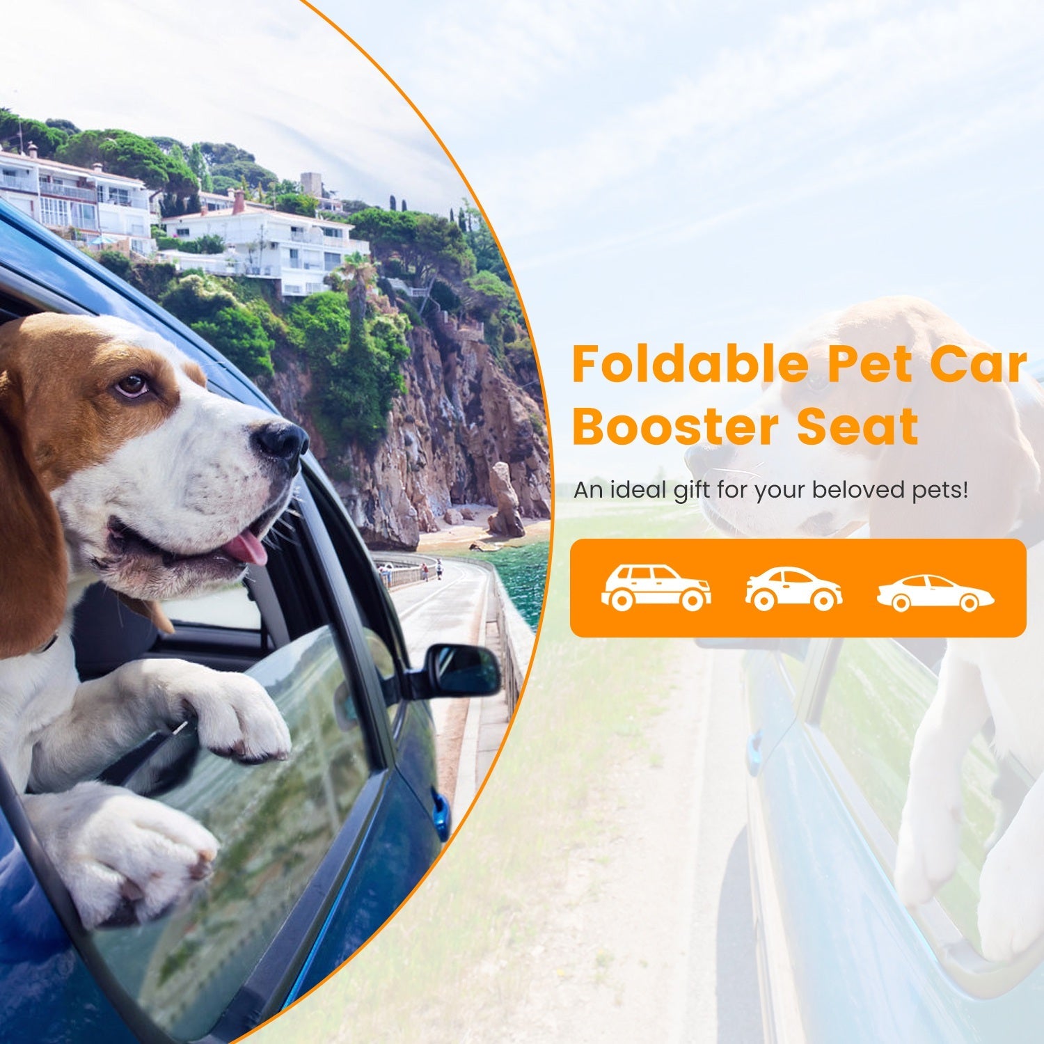 Small Pet Car Seat for Center Console, Up to 9 lbs