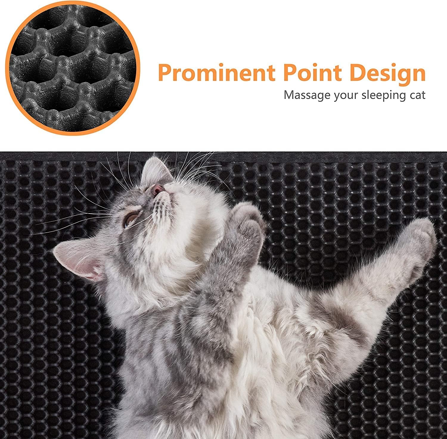 Large Honeycomb Cat Litter Mat – Soft, Waterproof, Easy Clean