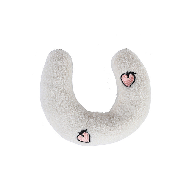 Half-Donut Faux Fur Pillow Bed for Cats & Small Dogs, 26 x 18 cm