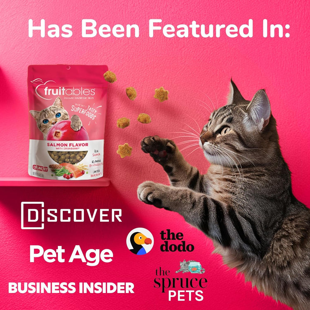 Crunchy Salmon Cat Treats with Superfoods, Low Calorie