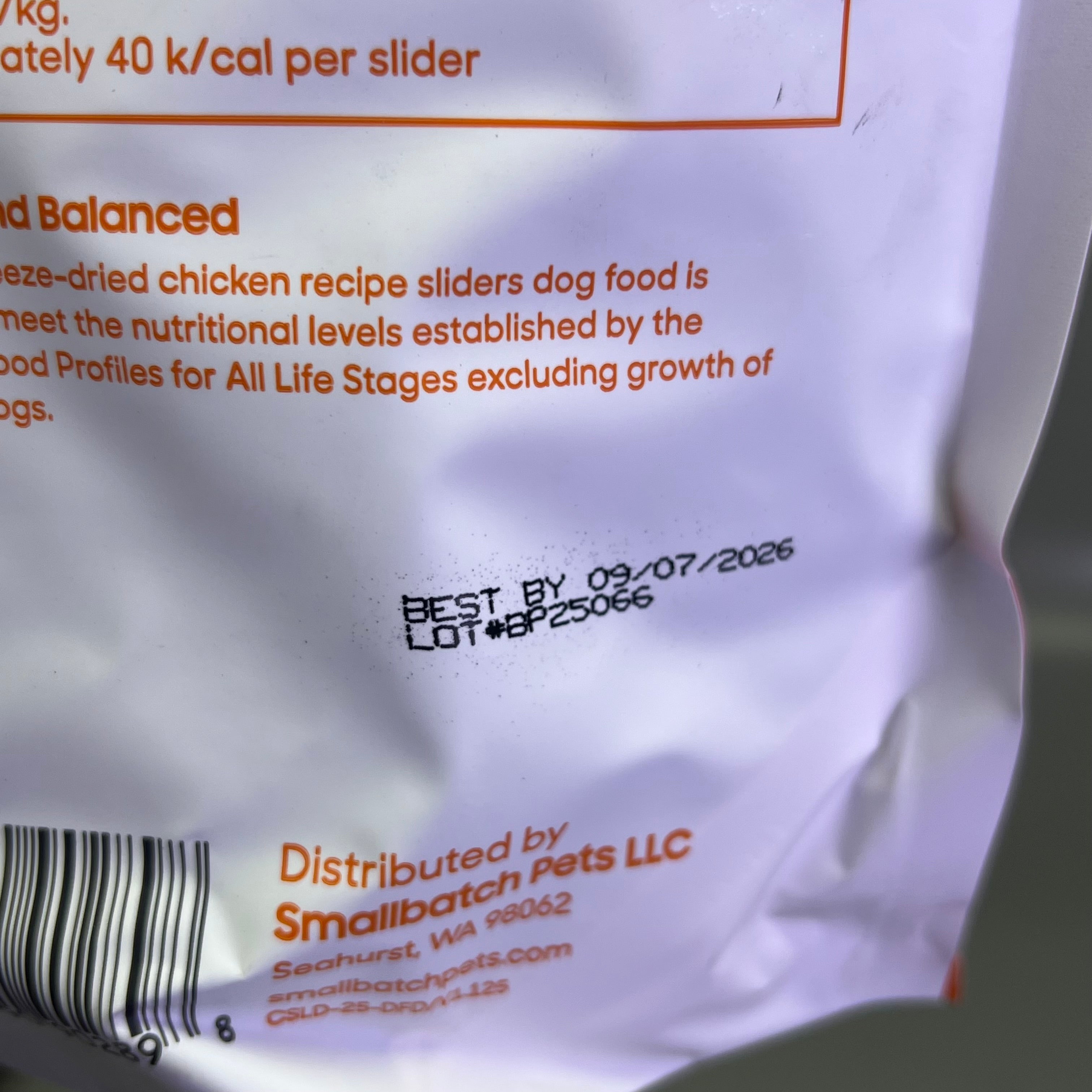 Freeze-Dried Chicken Sliders Dog Food, 25 oz