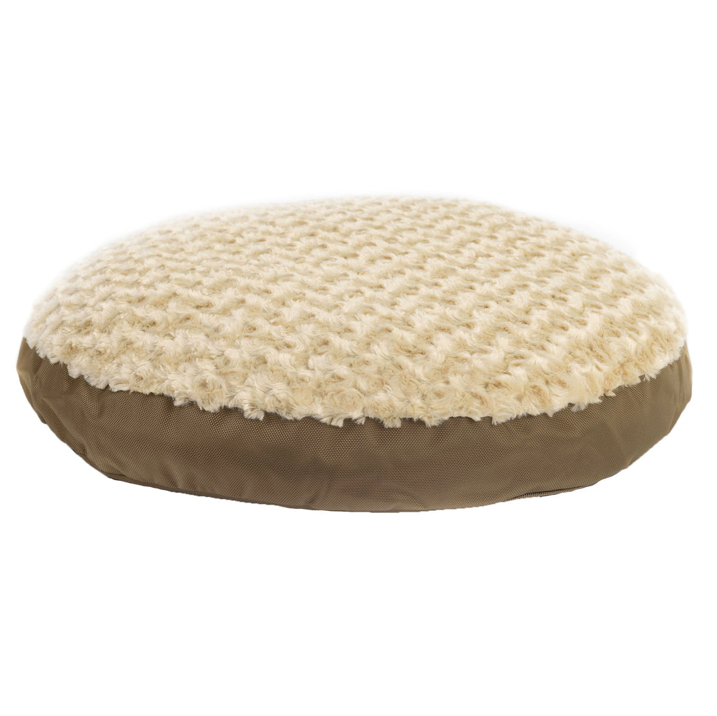 Furvana Round Orthopedic Dog Bed with Minky Fleece Cover