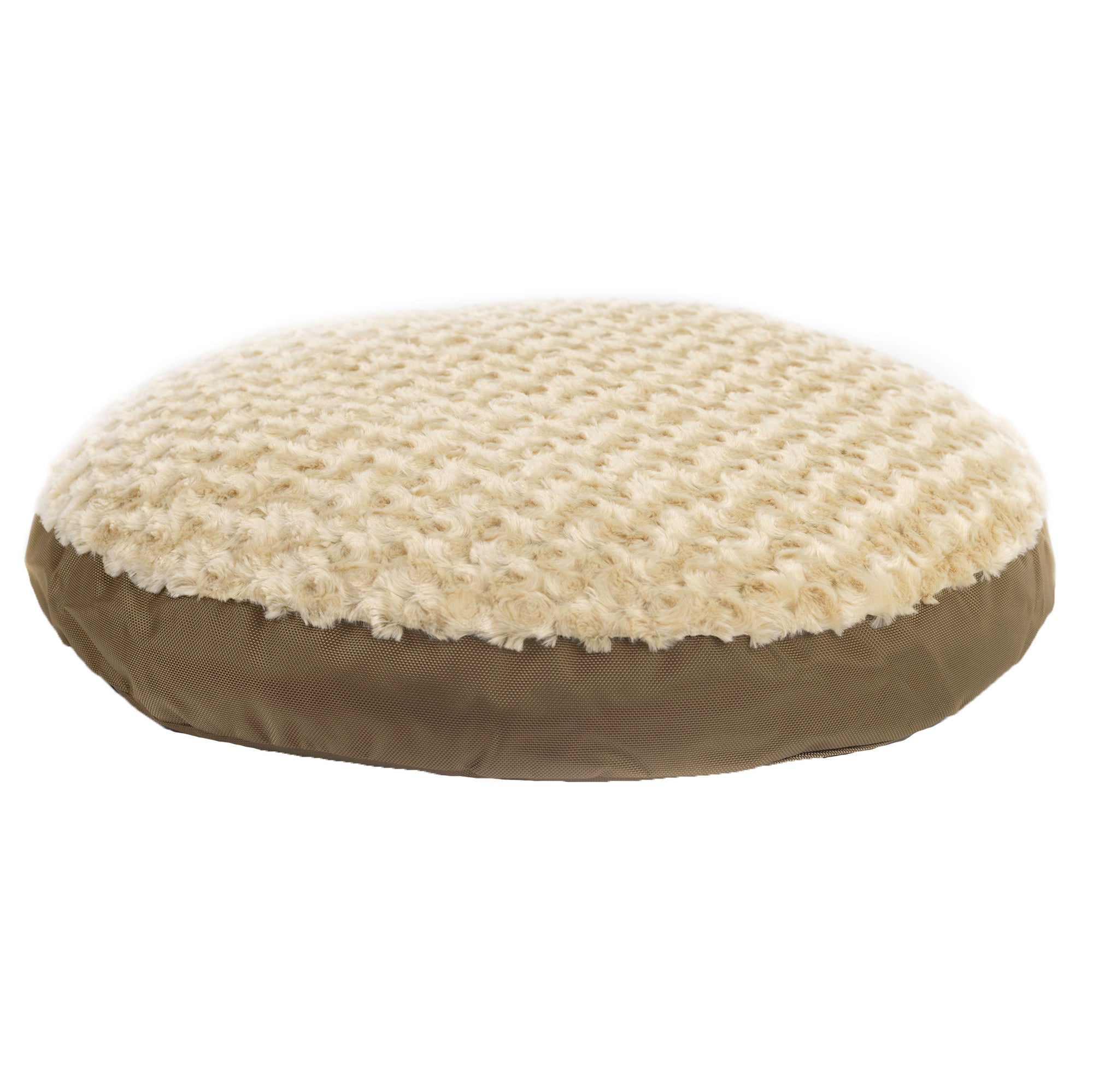 Furvana Round Orthopedic Dog Bed with Minky Fleece Cover