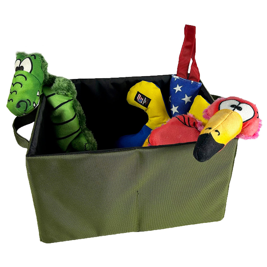 Drool Box Dog Toy Storage Bin – 14" x 11" x 9" Ballistic Material