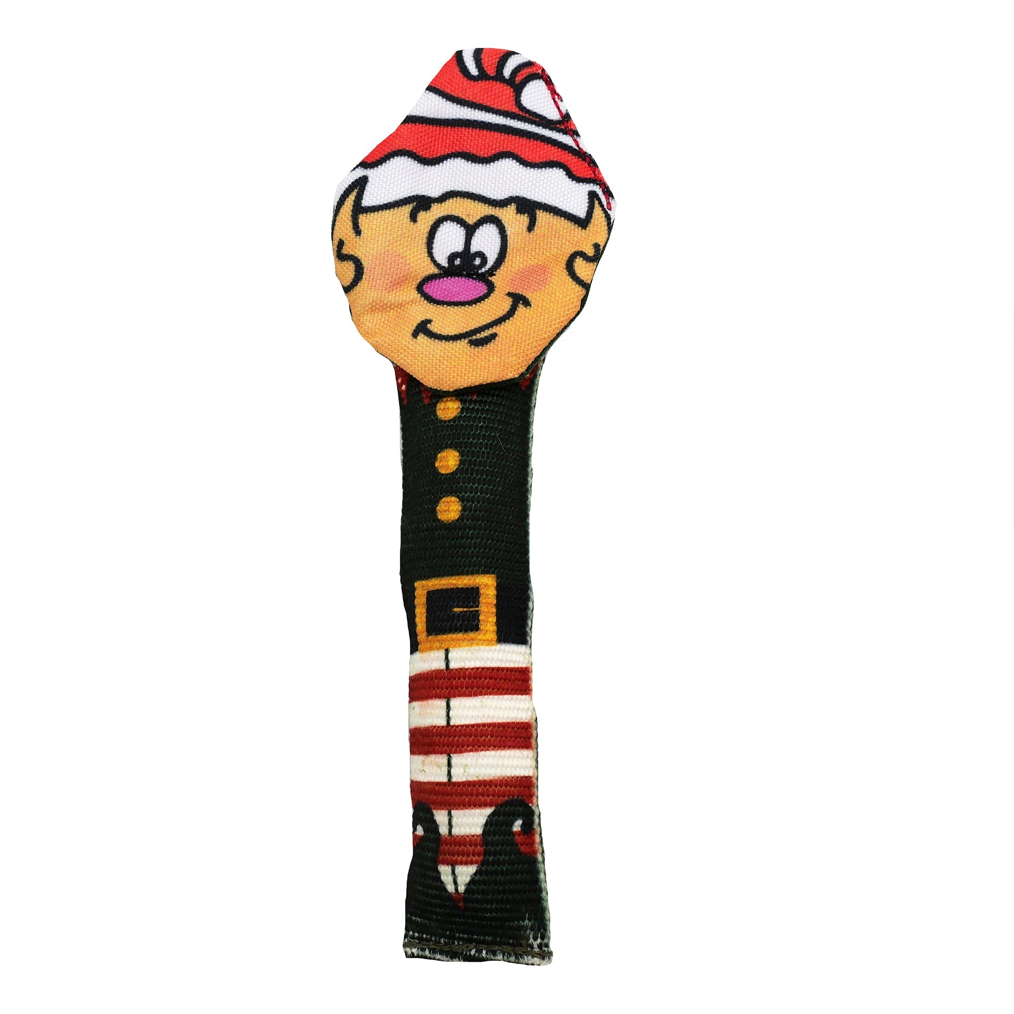 Fire Hose Elf Tug Dog Toy with Crinkle and Floating Design
