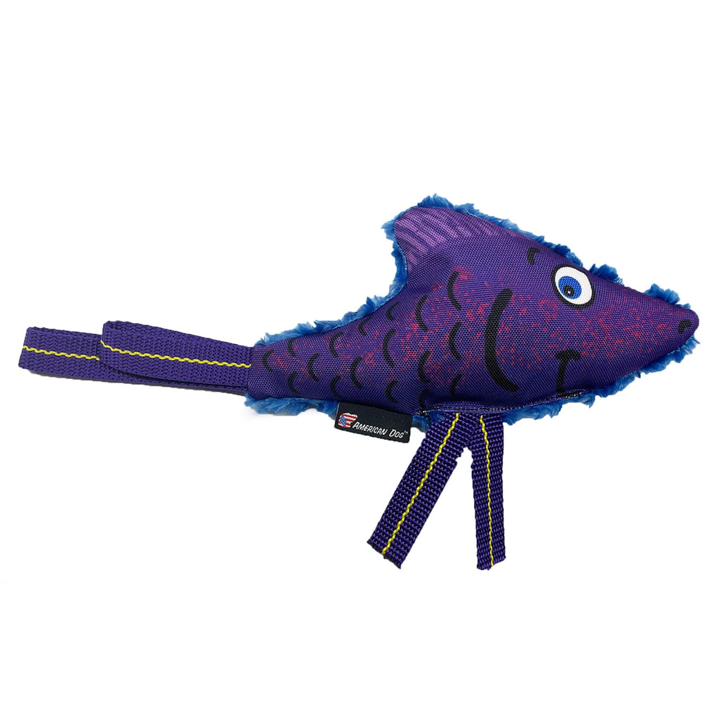 Flyin' Fish Durable Fetch and Tug Dog Toy, Floats, 13"