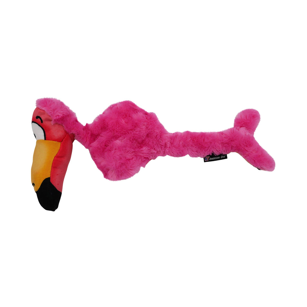 Flora the Flamingo Plush Dog Toy – Soft Minky Fleece, 17"