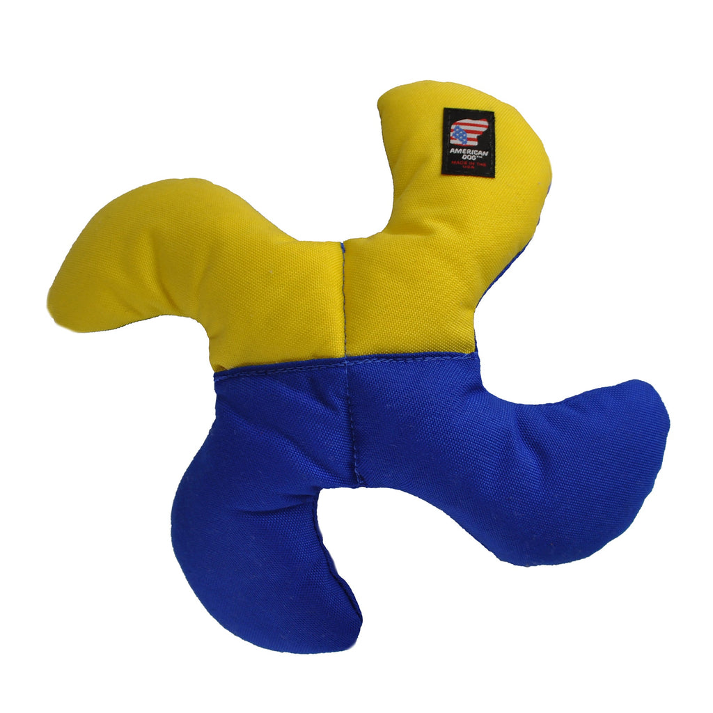 Lucky Star Flyer Dog Toy – 1000D Nylon, Floats & Squeaks, 12"