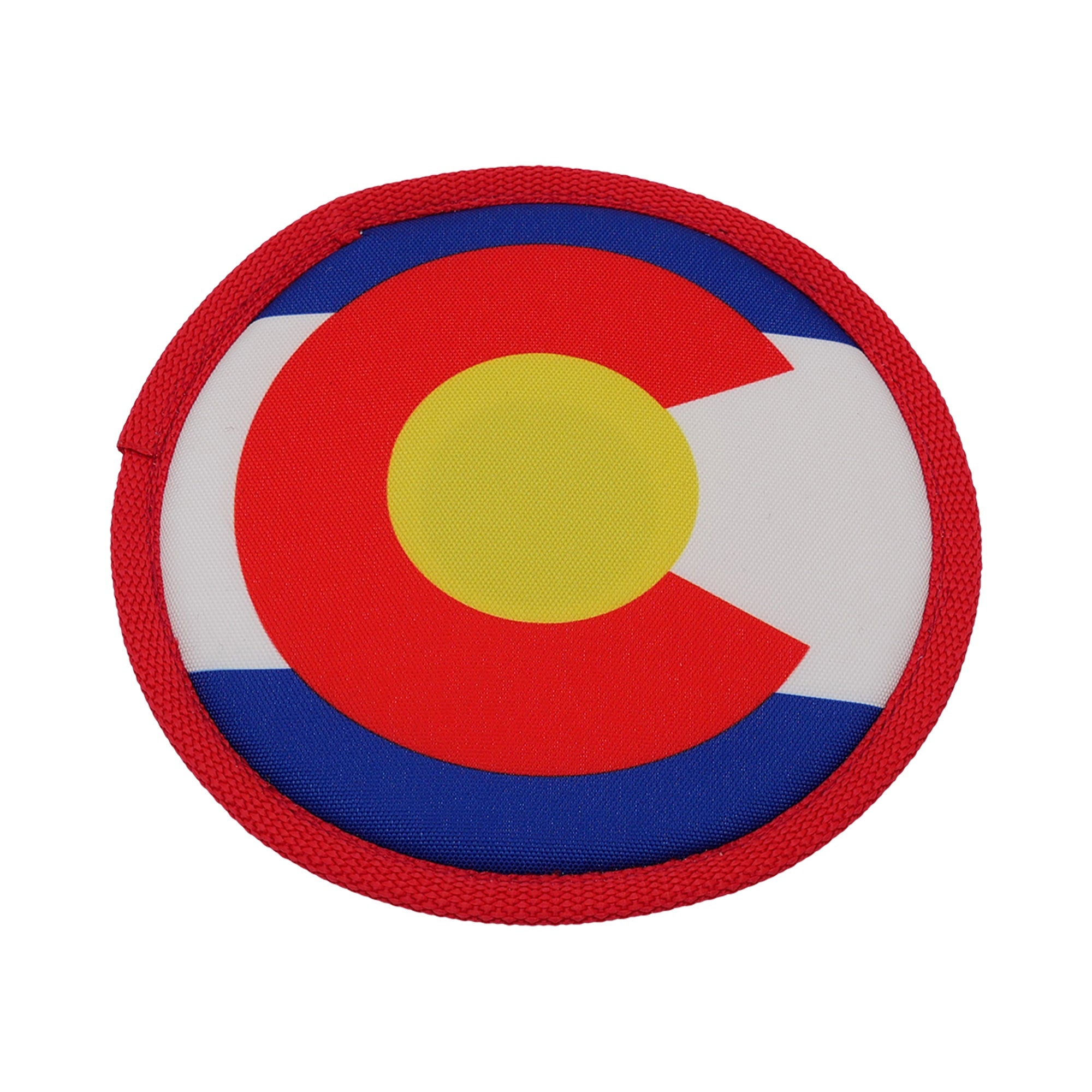 Mile High Flyer Dog Disc – 8" Colorado Design, Floats & Squeaks