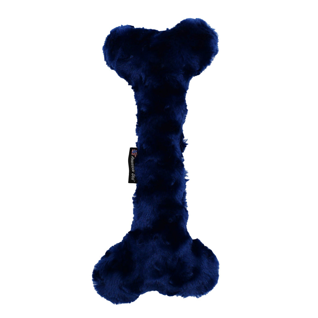 Nuggle Bones Soft Minky Fleece Dog Toy with Squeaker