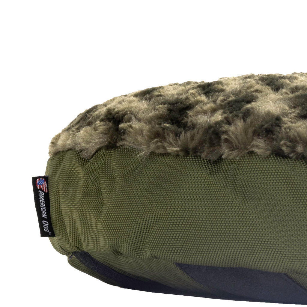Furvana Round Orthopedic Dog Bed with Minky Fleece Cover
