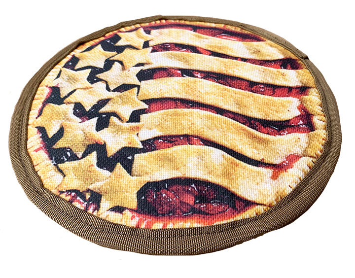 American Pie Flyer 8" Dog Flying Disc – Durable Nylon, Floats & Squeaks