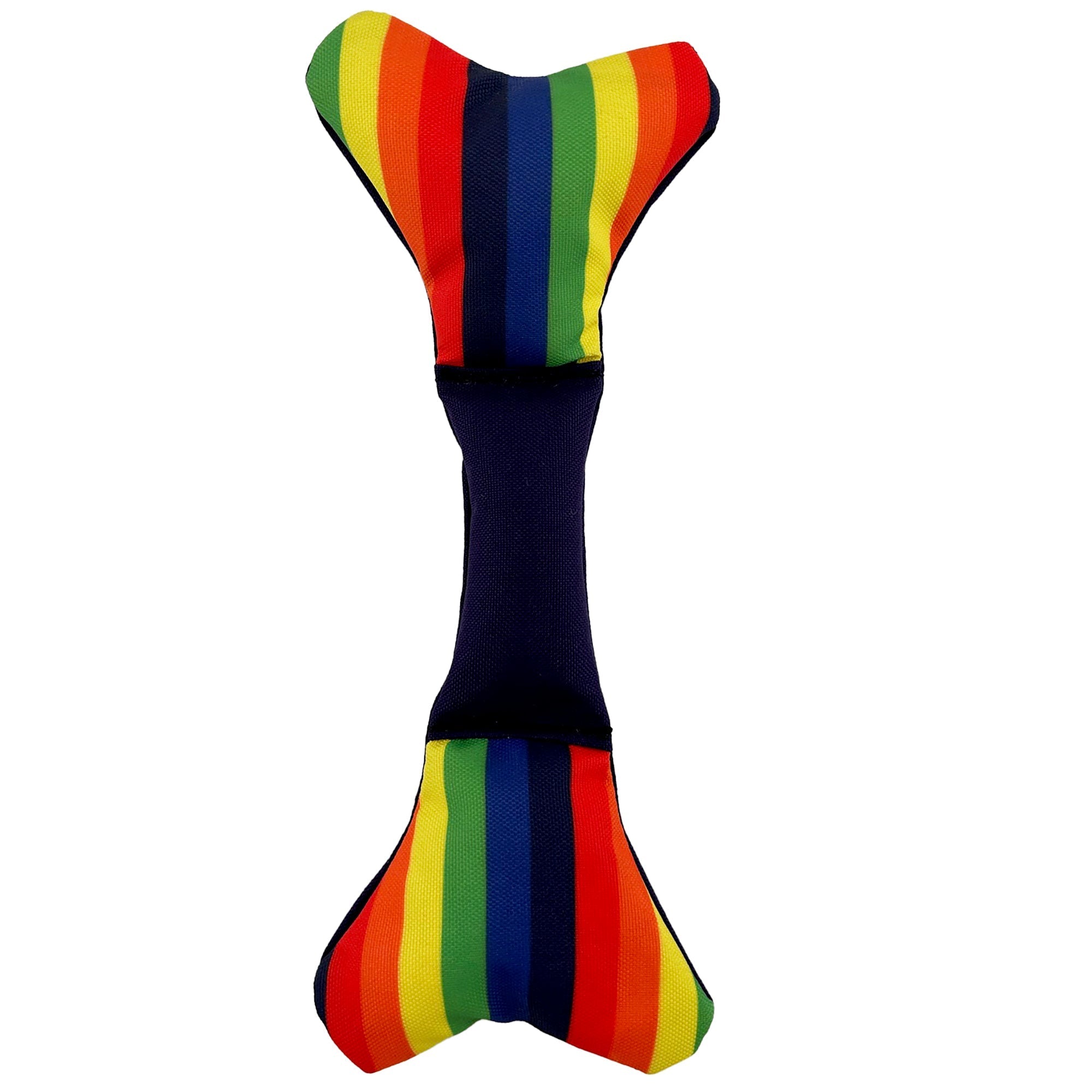 Rainbow DaBone Durable Nylon Dog Toy – Squeaks and Floats