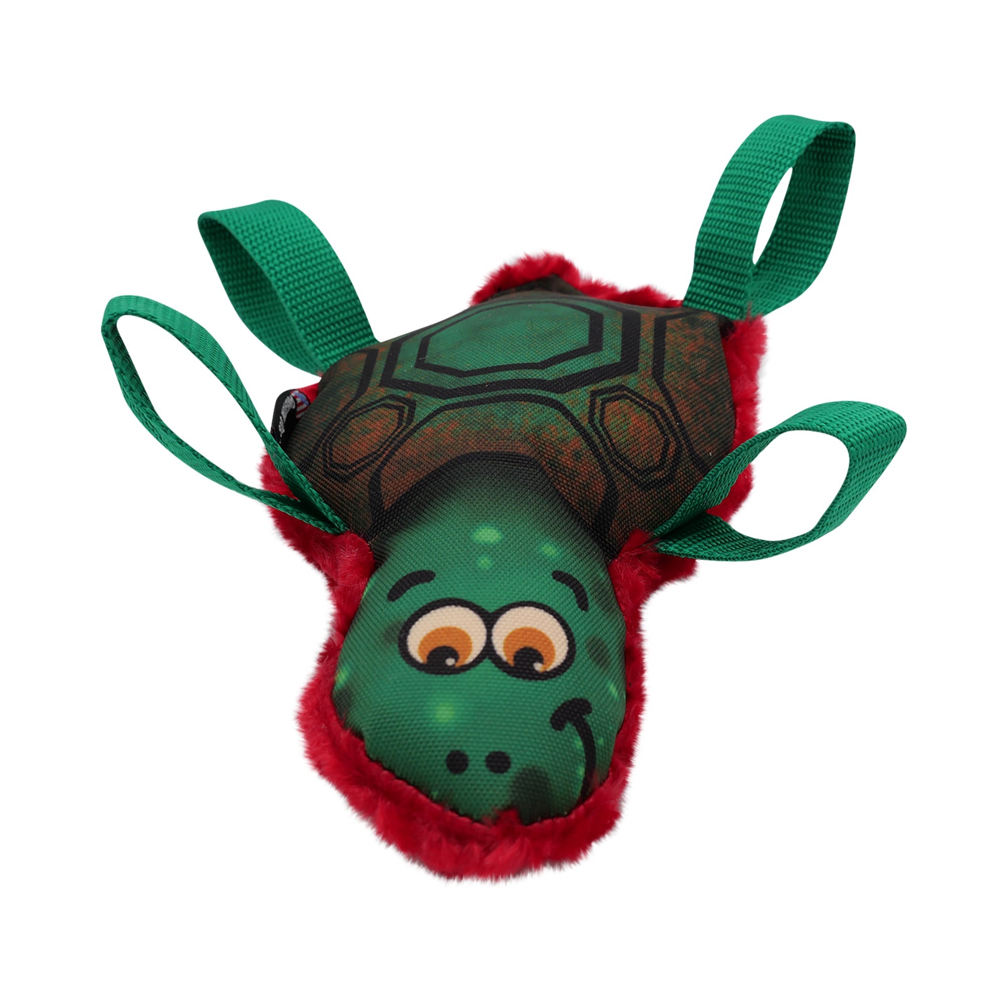 Tommy Turtle Dog Fetch Toy – Squeak, Crinkle & Float, Green or Red