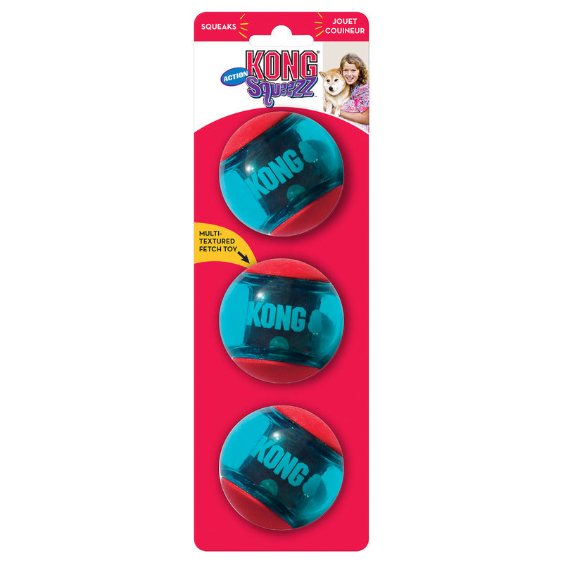 Dog Fetch Toy with Unpredictable Bounce and Squeaker